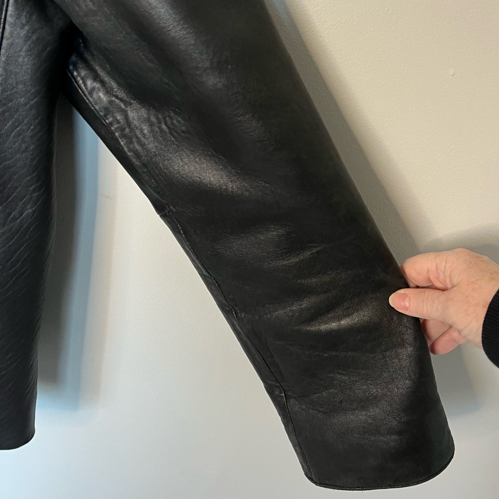 Kenneth Cole Reaction Classic Men's Black Leather Jacket Size L - Picture 3 of 12
